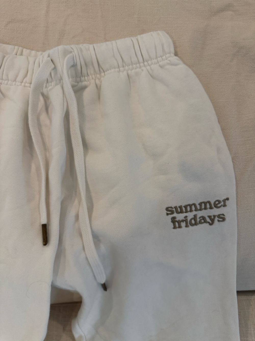 Summer Fridays White Sweatpants - Picture 3 of 3